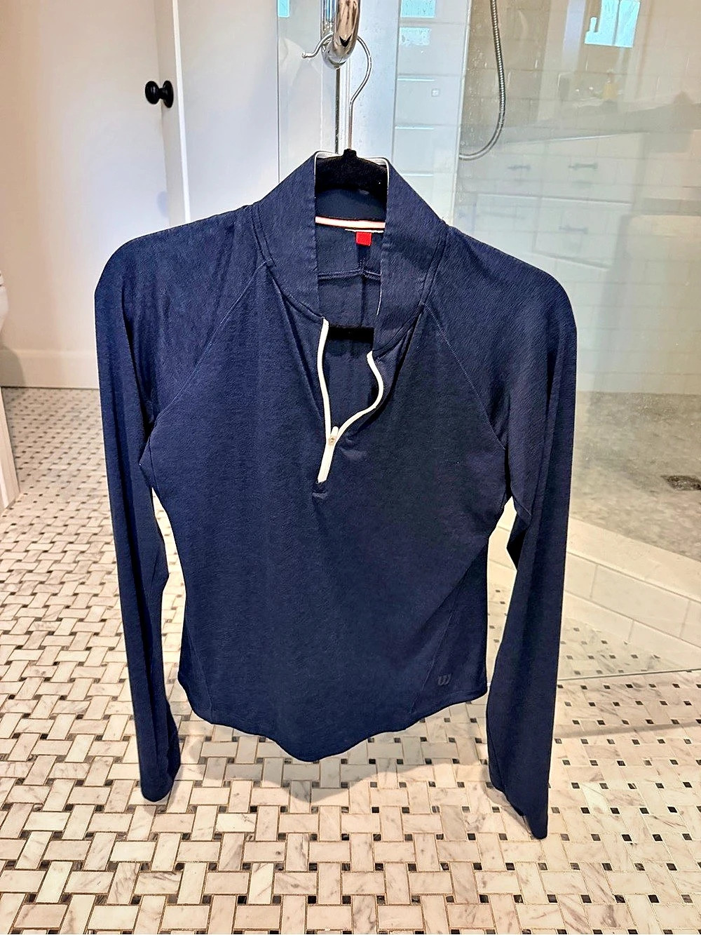 Wilson Long Sleeve quarter-Zip Top in Blue